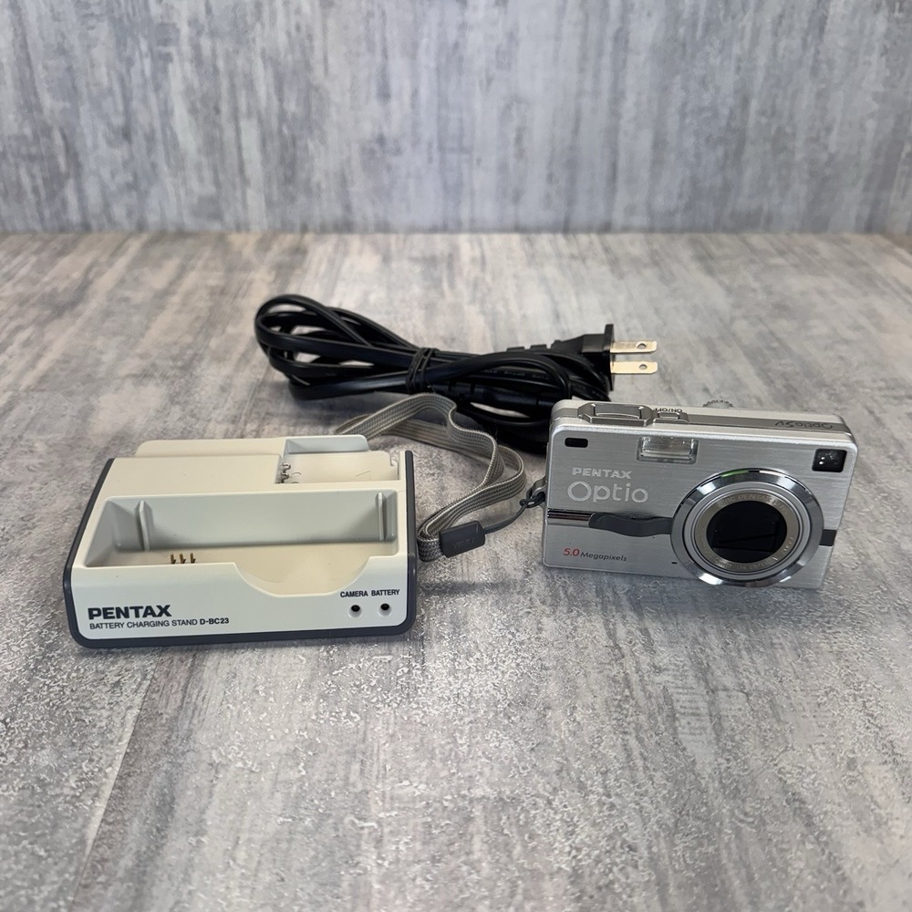 Pentax Optio SV 5.0 Megapixel Digital Camera With Battery Charger No Battery
